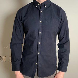 Medium Tall - GAP Slim Fit Stretch Button Down Shirt, Navy